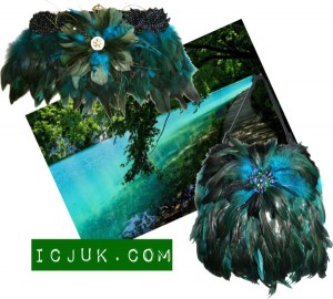 Turquoise feathers