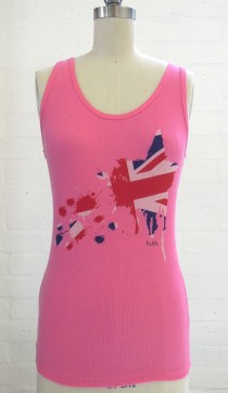 Bubble Gum Pink Exploding Union Jack Star
