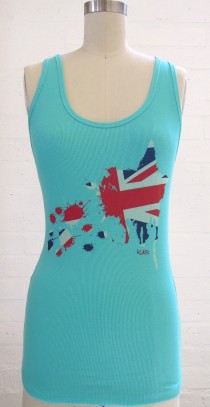 Turquoise Exploding Union Jack Star Tank ICJUK