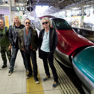 Def Leppard caught the bullet train from Tokyo to Sendai Japan