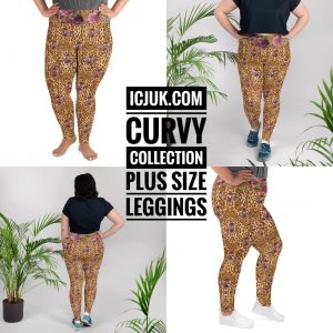 Exclusive Custom Plus Size Leopard and floral Leggings