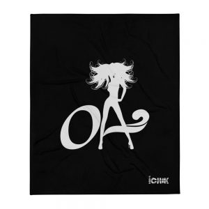 Exclusive OA Beach Babe Logo Cozy Throw Blanket