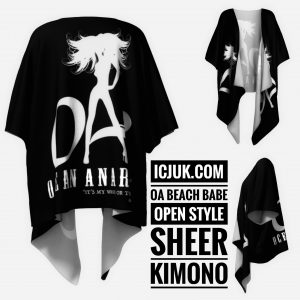 ICJUK OA Beach Babe open style Kimono lightweight sheer cover up