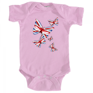 Union Jack Butterflies Onesie