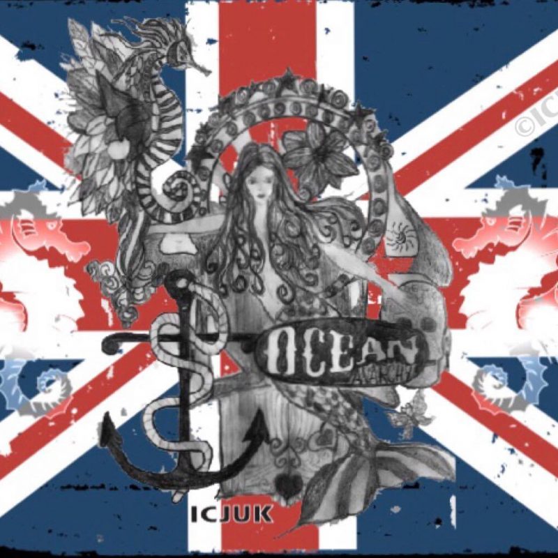 Ocean Anarchy Union Jack Mermaid Throne