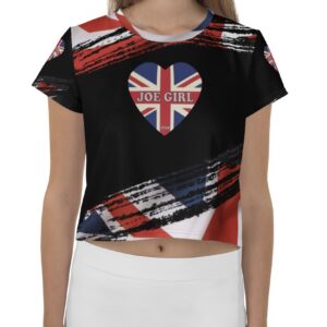 Exclusive Custom All over Print Cropped Tee Union Jack Joe Girl
