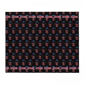 Exclusive USA Skull with ICJUK Logo Cozy Throw Blanket