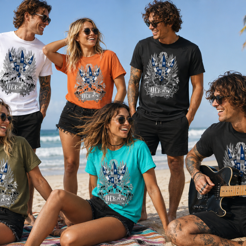 ICJUK OA Tribal Surf Unisex Crew Neck