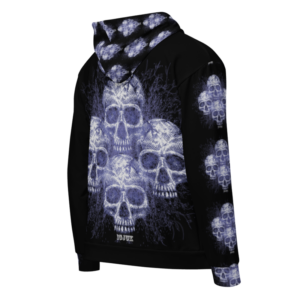 ICJUK All-Over Print Unisex Zipper Hoodie Original Quadskulls
