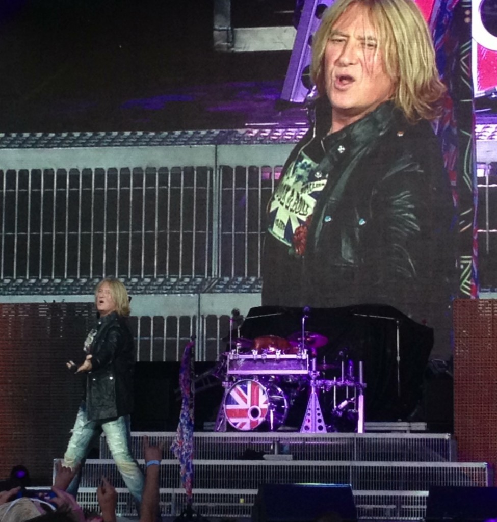 Its Only Rock and Roll But I like It design on Joe Elliott during Summer Tour 2014