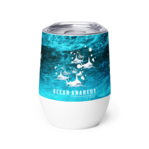 ICJUK Custom Wine Tumbler Ocean Anarchy Sharks