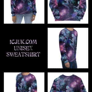 ICJUK All-Over Print Unisex Sweatshirt Jenny’s cosmic Mermaids