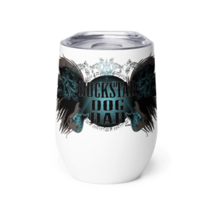 ICJUK Custom Wine Tumbler Rockstar Dog Dad