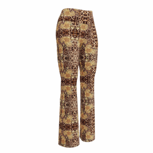 ICJUK Leopard Floral Rockstar Flare Leggings