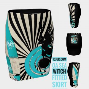 ICJUK OA Sea Witch Fitted Exclusive Custom Printed Skirt