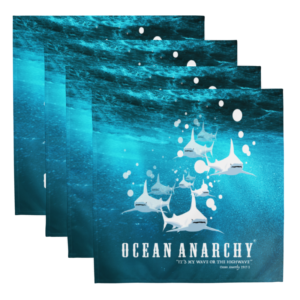 Exclusive Rocking ICJUK Cloth Napkin Set Ocean Anarchy Sharks