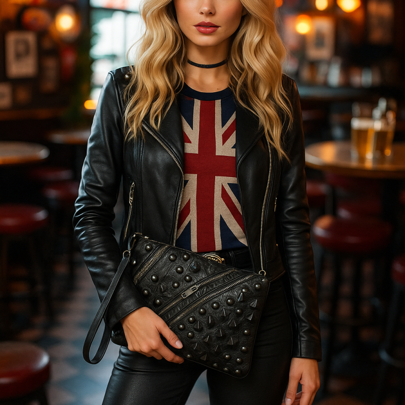 ICJUK Rocker Zip Clutch Pouch