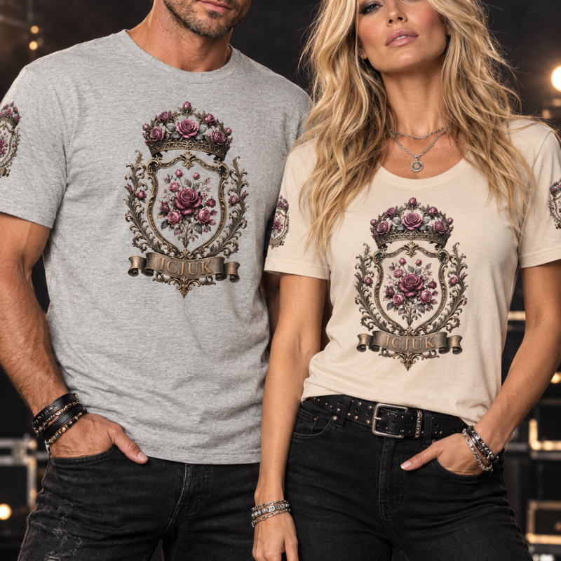 ICJUK Rose Noir Unisex Crew Neck
