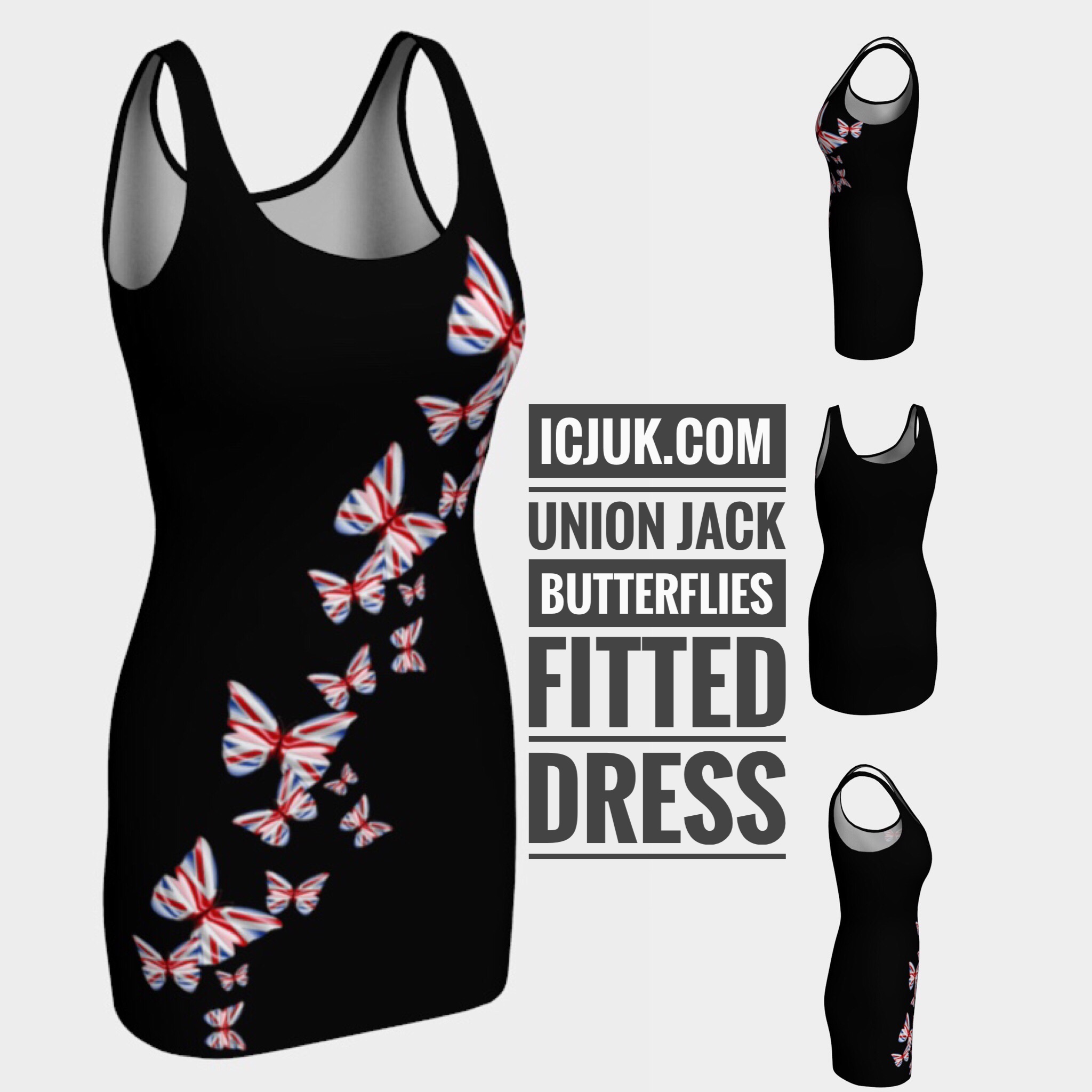 union jack bodycon dress