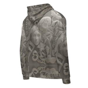 ICJUK All-Over Print Unisex Zipper Hoodie OA Serrania Sugar Skull