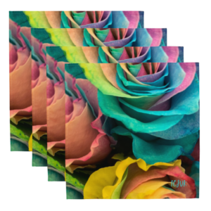 Exclusive Rocking ICJUK Cloth Napkin Set Vibrant Florals