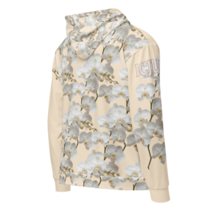 ICJUK Orchids All-Over Print Unisex Zipper Hoodie