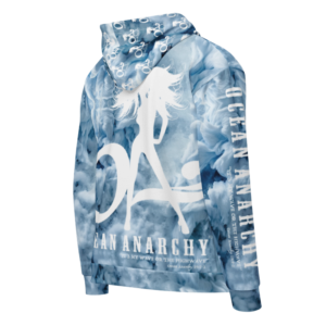 ICJUK All-Over Print Unisex Zipper Hoodie Ocean OA Beach Babe Logo