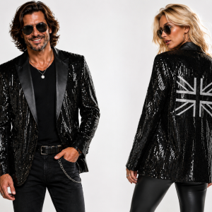 ICJUK Rock Vault – Exclusive Union Jack Sequin Blazer