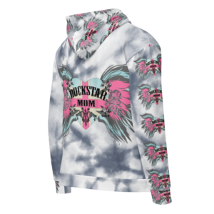 ICJUK All-Over Print  Zipper Hoodie Rockstar Mom