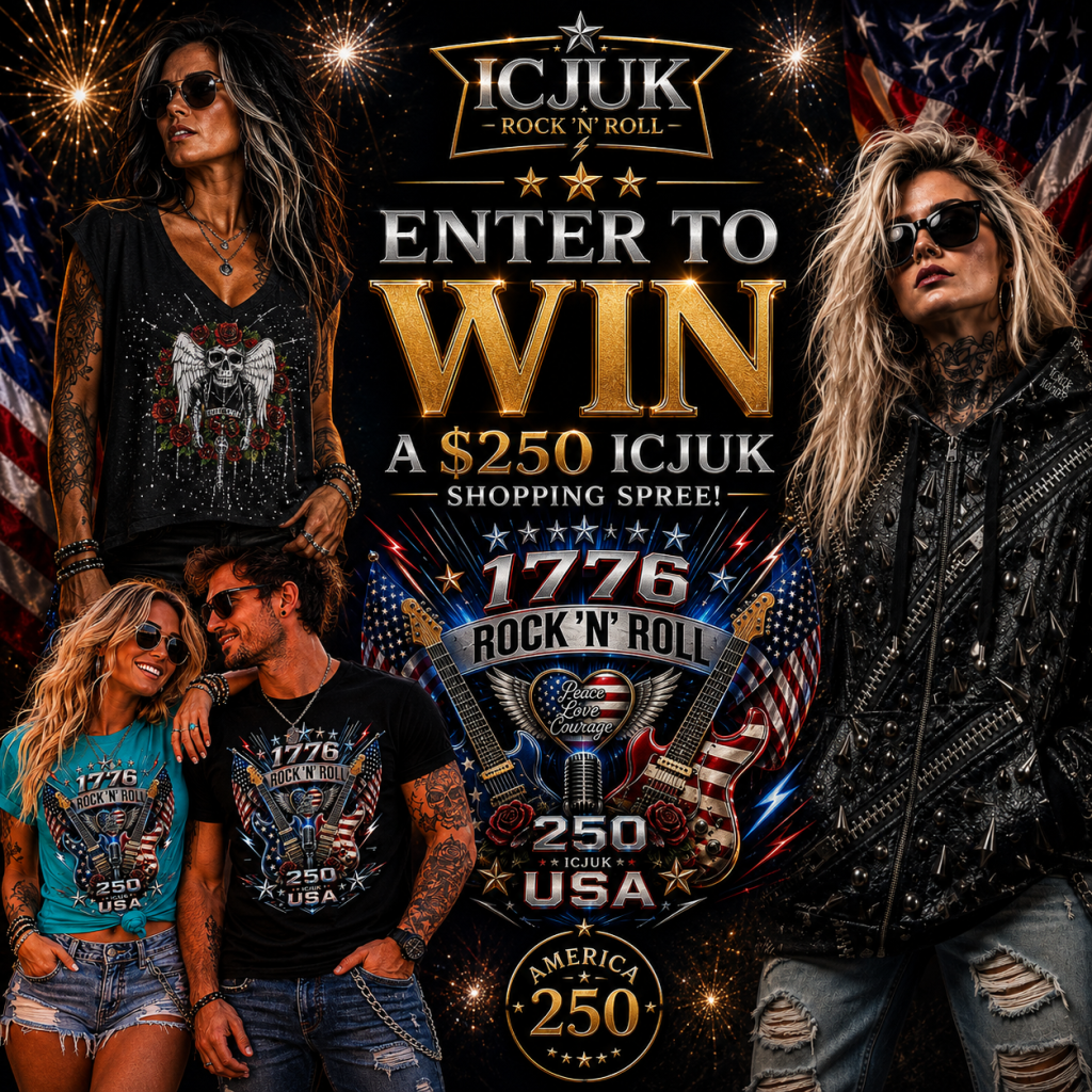 Enter for a chance to win a $250 ICJUK Shopping Spree and celebrate America's 250th Anniversary with ICJUK.