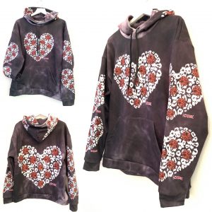 Heart and Roses Exclusive Unisex All over print pullover Hoody