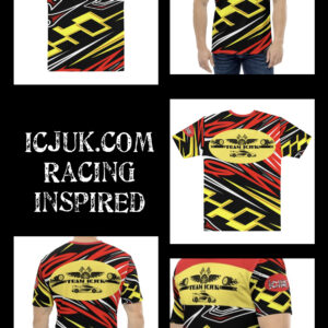 Crew neck all over print Red and Yellow Team ICJUK