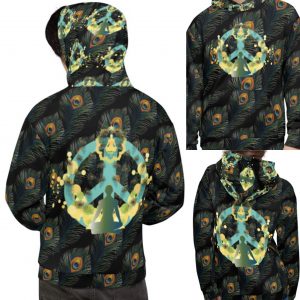 Peacock Moon Exclusive Unisex All over print pullover Hoody