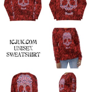 ICJUK All-Over Print Unisex Sweatshirt Heart of Skull