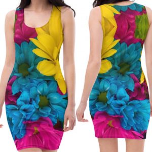 Exclusive Vibrant Floral Comfy soft Bodycon Dress
