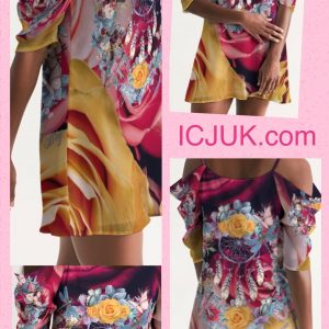 ICJUK Dream Big Open Shoulder A-Line Dress