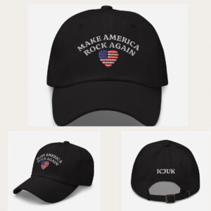 ICJUK Make America Rock Again Embroidered Classic Dad Hat