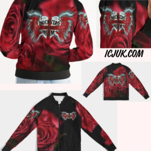 Exclusive ICJUK Custom made Women’s Bomber Jacket Rockstar Dog Mom