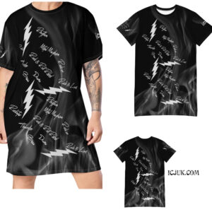 ICJUK Rebel Metal Mayhem All-Over Print T-Shirt Dress
