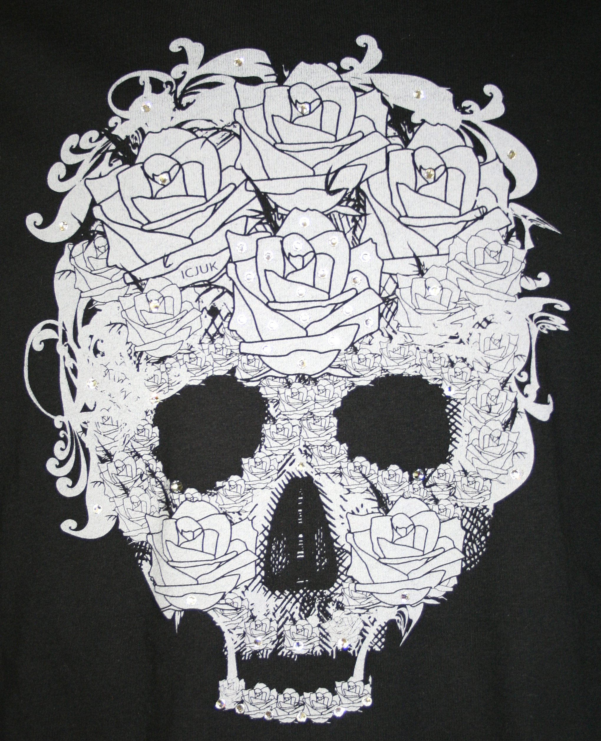 ICJUK's Skull and Roses design