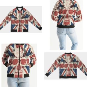 Exclusive ICJUK Skulls Galore Custom made Women’s Bomber Jacket