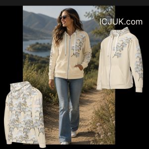 ICJUK Orchids All-Over Print Unisex Zipper Hoodie