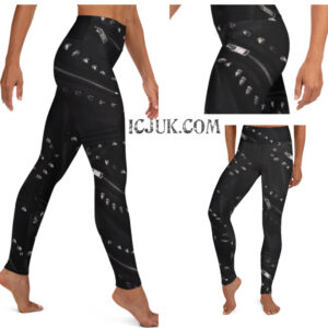 Exclusive Custom printed Leggings Rock and Roll Zippers