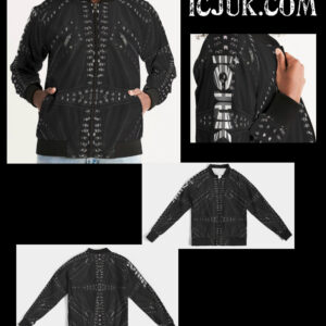 Exclusive ICJUK Custom made Women’s Bomber Jacket Rock and Roll Zippers