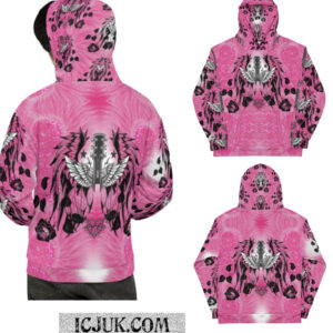 Exclusive Unisex All over print pullover Hoody ICJUK Pink Angels Serenade