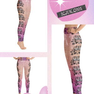 Exclusive Custom printed Leggings Pink Ombre ICJUK Angels Serenade