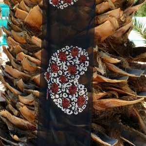 ICJUK Heart and Roses Designer Sheer Chiffon Custom Printed Scarf