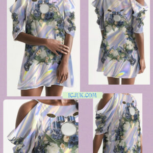ICJUK Open Shoulder A-Line Dress ICJUK Floral Guitar Drums