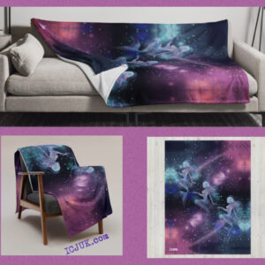 Exclusive Cozy Throw Blanket Jenny’s Cosmic Mermaids
