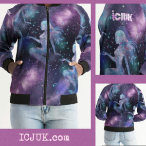 Exclusive ICJUK Custom made Women’s Bomber Jacket Jenny’s Cosmic Mermaids